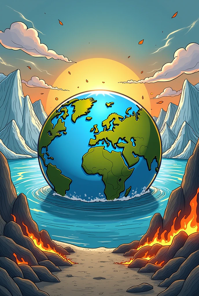 Editorial cartoon about climate change