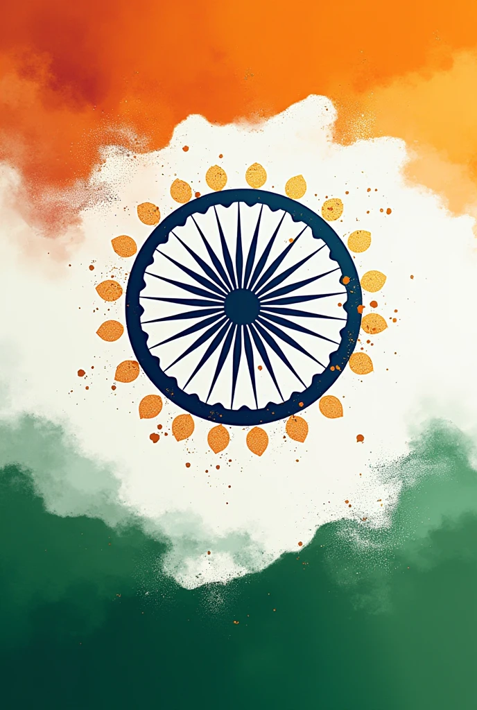 Poster for a poster making competition on Indian Independence day that shows patriotism with no man