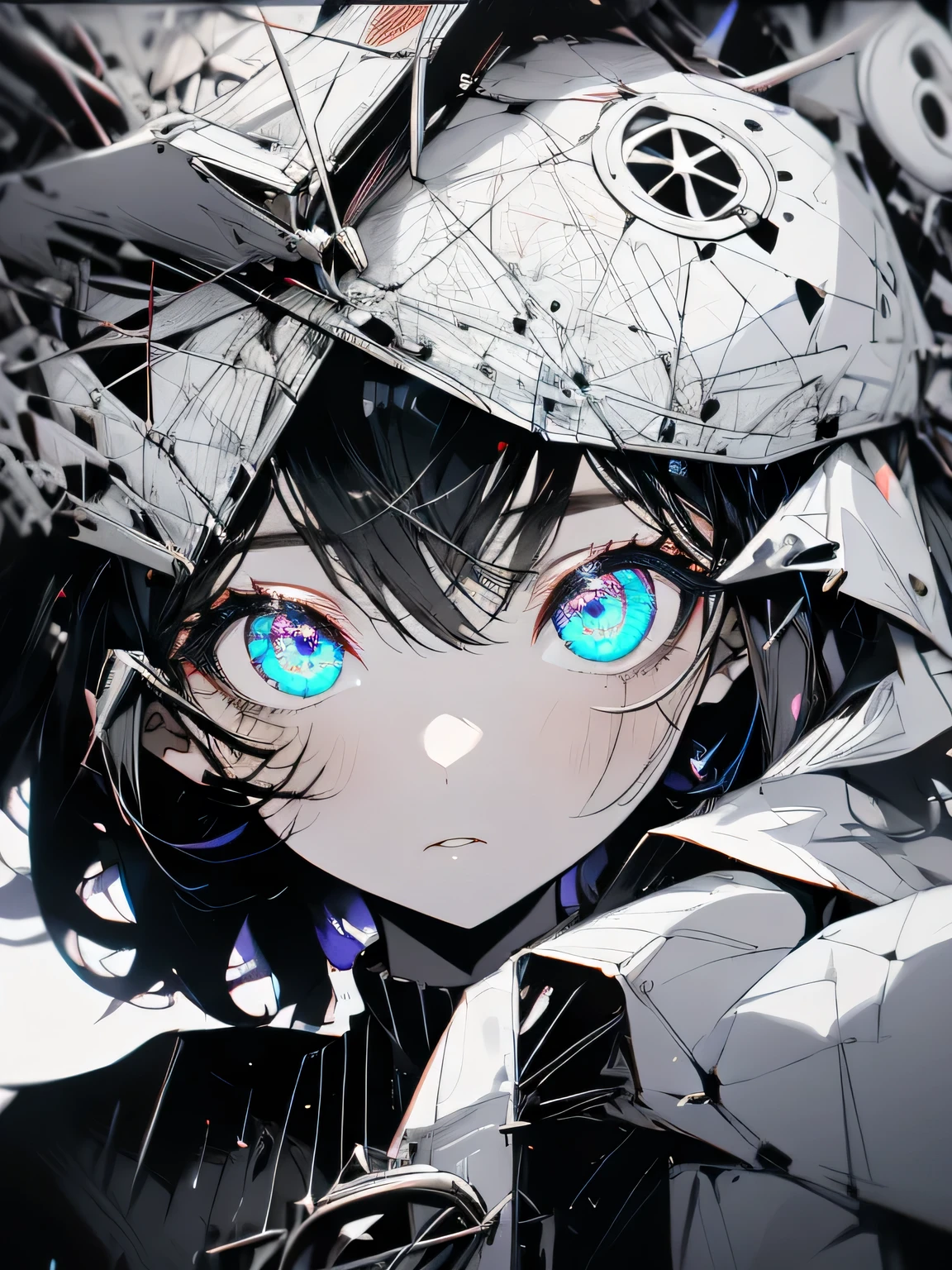 girl,Black and White,Mapping the eye clock