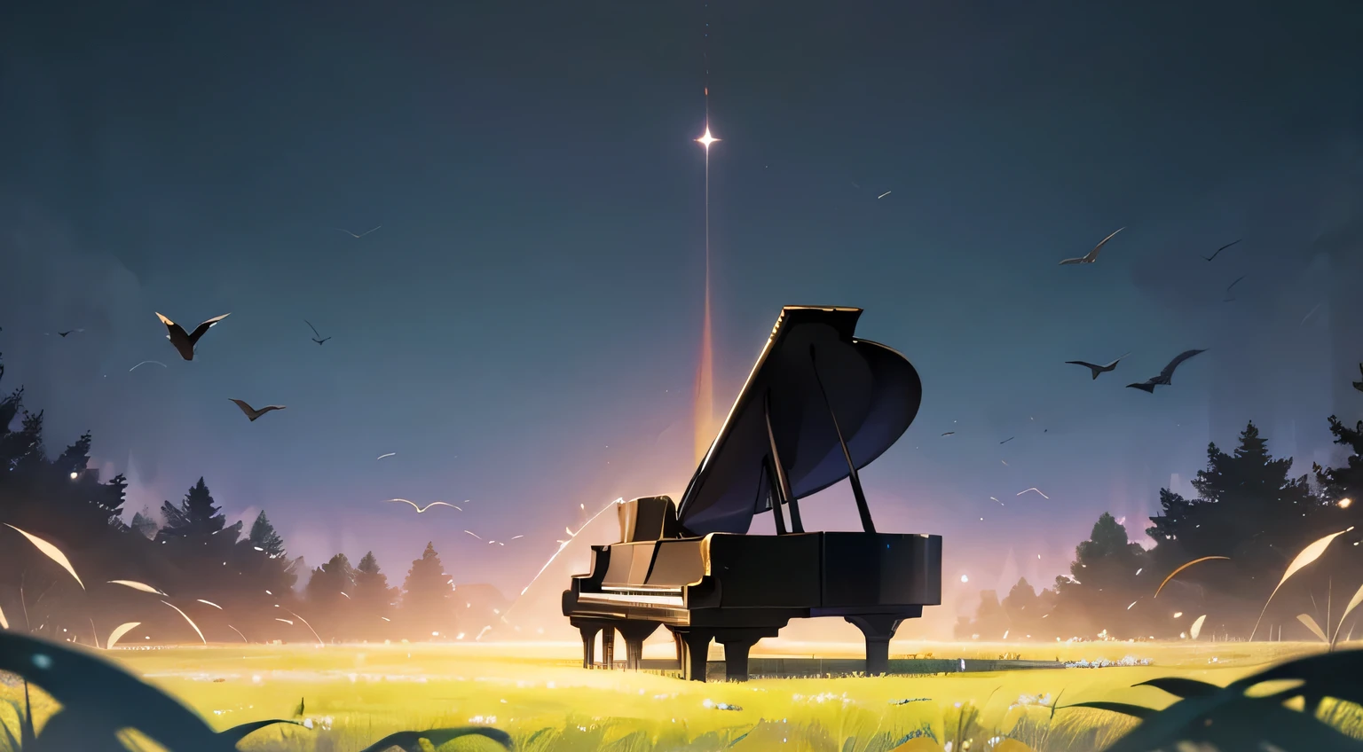 The sound of the breeze and the gentle sunlight bring peace to your heart.

[Verse 2]
A view of the spreading grassland Close your eyes and feel a dream Everything flows gently among the greenery

[Chorus]
I want to feel this moment. I blend into the silence and my mind is freed with the sound of the piano.

[Verse 3]
I lose track of time as I listen to the chirping of birds and follow the rhythm of nature. It&#39;s a joy to be here.

[Bridge]
I feel the fresh breeze and new energy wells up in me. I cherish each moment and live here now.

[Chorus]
I want to feel this moment. I blend into the silence and my mind is freed with the sound of the piano.