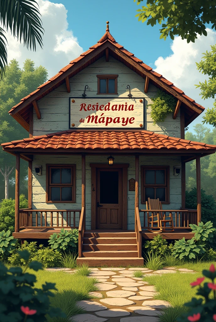 Simple boarding house with stand name of Residentia De Mapaye