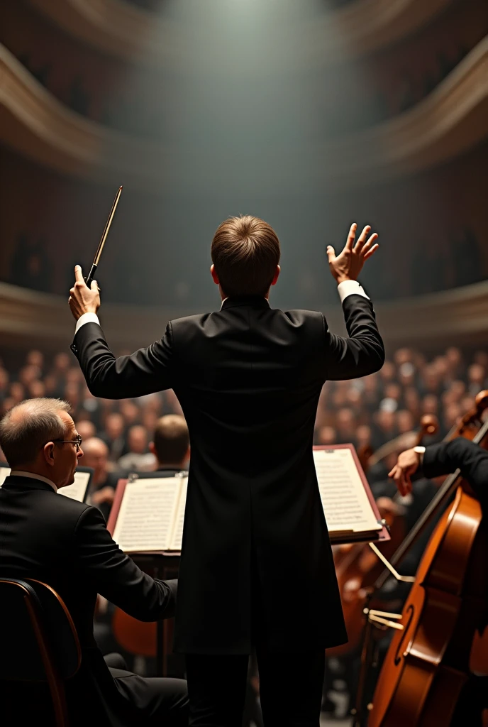 conductor conducting with a pencil