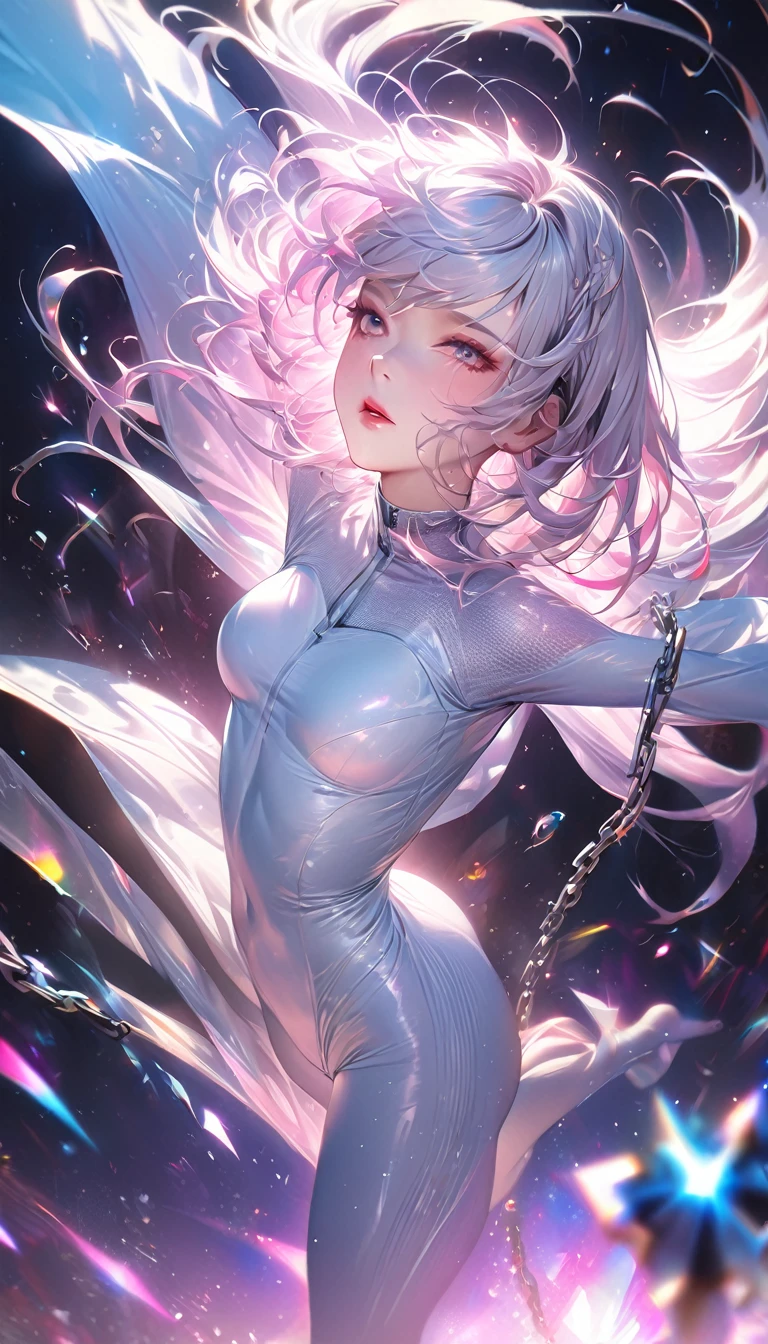 White boy, transparent bra, half transparent, white hair, pink penis, makeup
