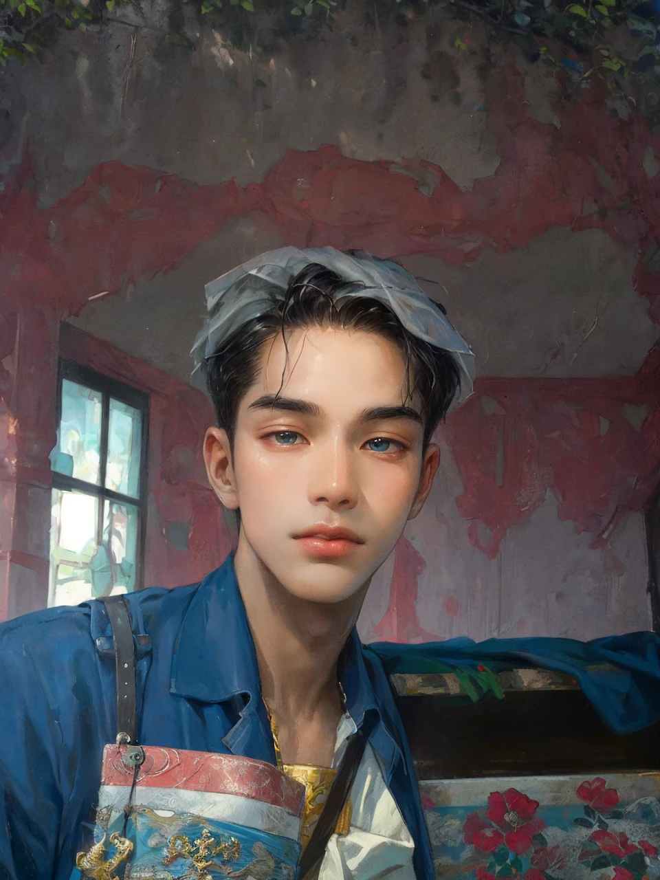 (masterpiece, top quality, best quality, official art, beautiful and aesthetic:1.2), boy, handsome, extreme detailed faces, boy carrying large cross during lenten season in the Philippines, colorful, highest detailed, (perfect face), shiny skin, HDR, detailed surroundings, on the street of the Philippines 