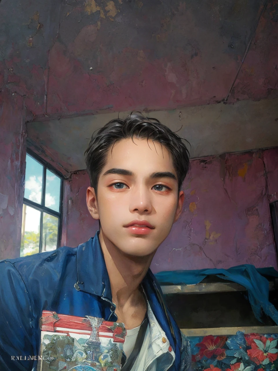 (masterpiece, top quality, best quality, official art, beautiful and aesthetic:1.2), boy, handsome, extreme detailed faces, boy carrying large cross during lenten season in the Philippines, colorful, highest detailed, (perfect face), shiny skin, HDR, detailed surroundings, on the street of the Philippines