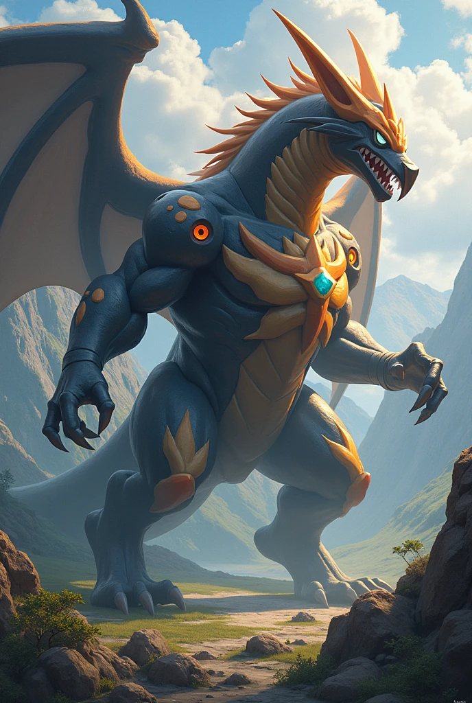 Solo female, large, fierce dragon, wearing golden jewelry, grinding against stalagmite, dark cavern, teal scales shimmering, intimidating, muscular
