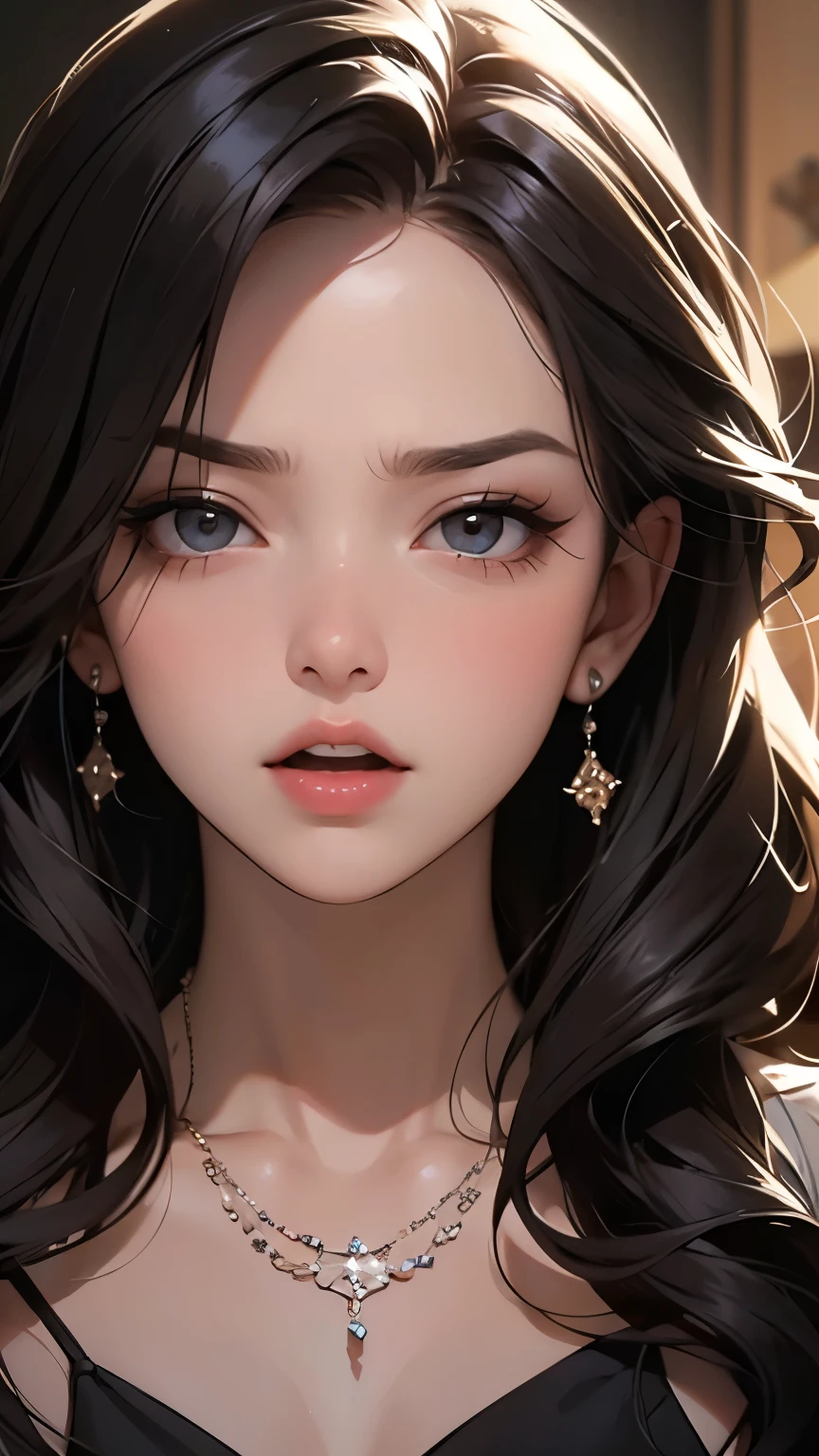 Frowning: 1.2, Squinting: 1.2, Staring: 0.9, Open Mouth: 0.9, Pampered: 1.2, Thick Lips, Necklace,