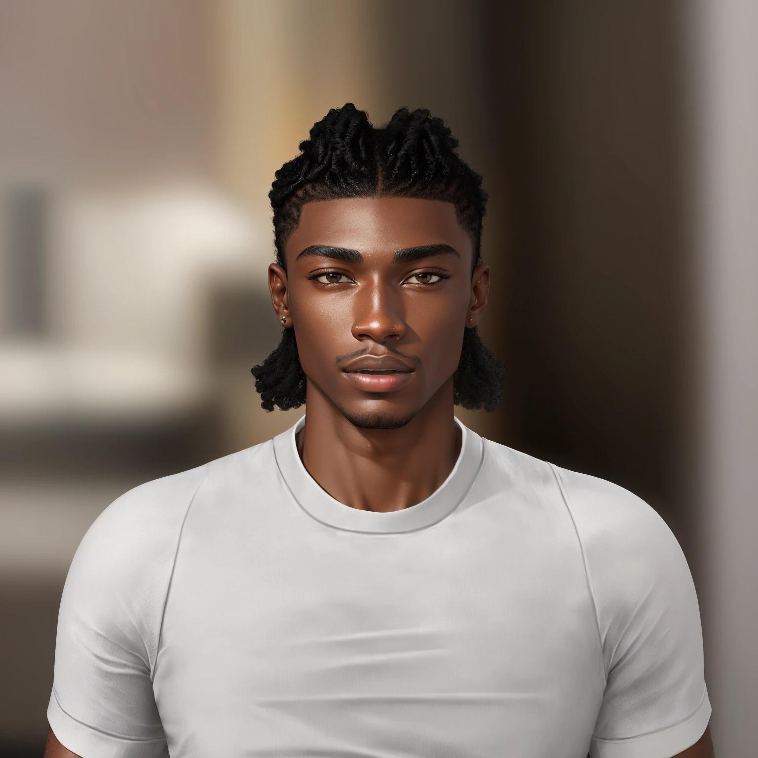 arafed man with a white shirt and a black tie, handsome stunning realistic, in style of tyler mitchell, ( ( dark skin ) ), detailed realistic face, playboi carti portrait, 3d character realistic, realistic detailed face, real detailed face, 8k portrait render, highly detailed realistic face, highly detailed character, inspired by Terrell James
