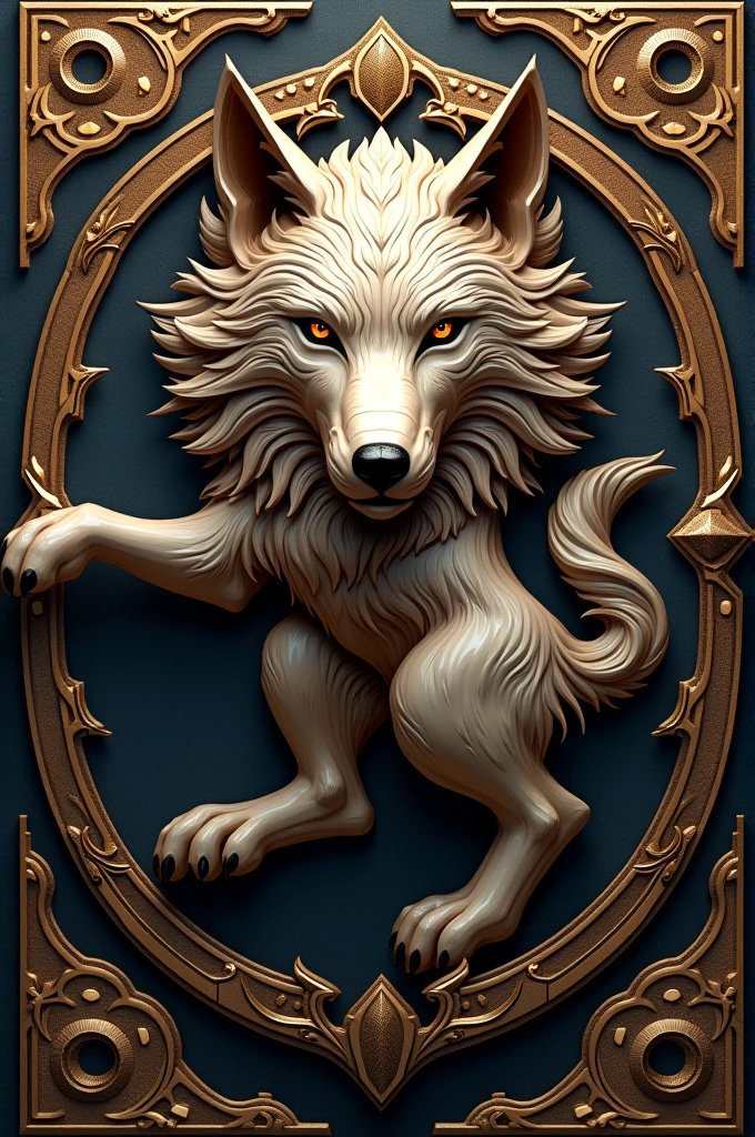 Wolf.coat of arms metal