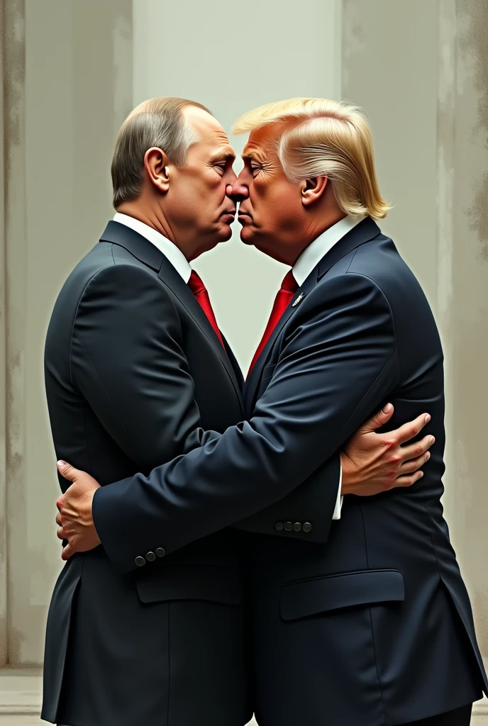 Putin and Donald kiss
