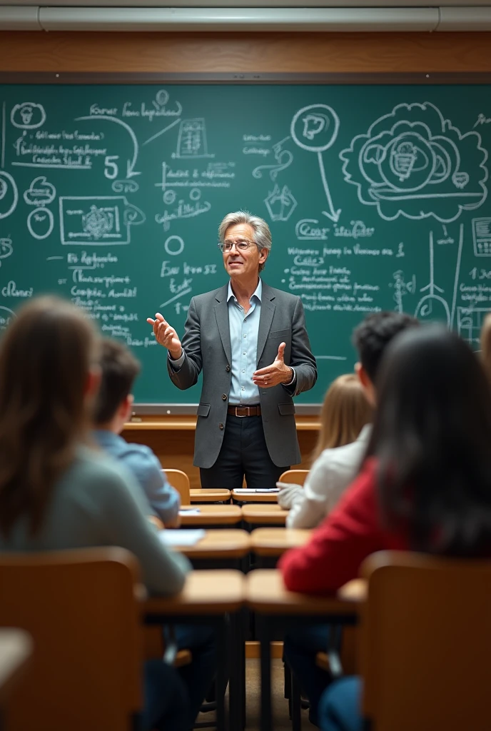 Can you create a representative version of teacher teaching ?