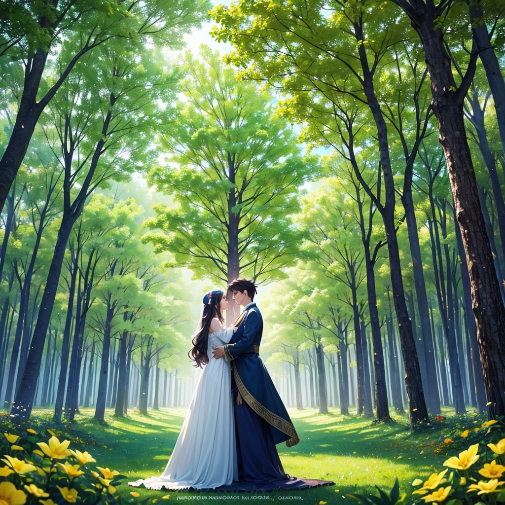 The Enchanted Grove: Picture a grove filled with vibrant, glowing flowers in every color imaginable. The trees are tall and their leaves shimmer with a magical light. Imagine the flowers emitting a soft, enchanting fragrance, filling the air with a sense of wonder and mystery