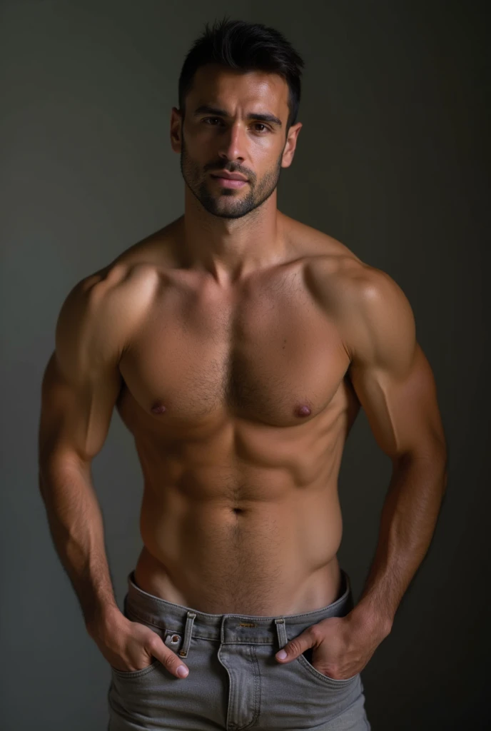 Naked man showing penis