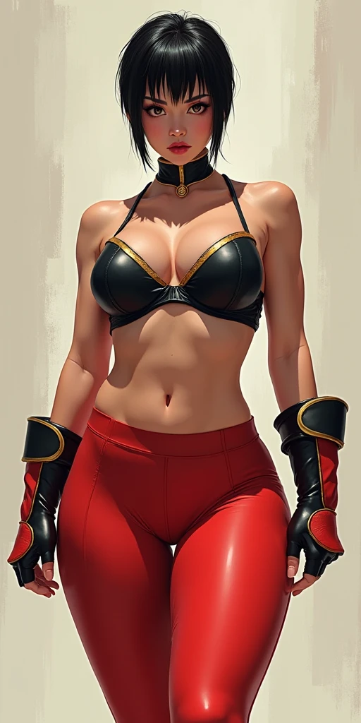 personality, Very short hair fit Woman wearing armor chun li cosplay, Womanly, impossibly small tiny waist abs waistline, circumference of lower extremities far exceeds 80 inches hips, she has massively immense hip measurements, with the worlds largest buttocks, location random, intense detail, bold leggings, hyper realistic, A bottom-heavy, superior body part, voluptuous lower body, feminine figure, portraits, Reductionist form, mujercore, bold lines, in the style of Mike Campau, Iris Van Herpen, Howard Schatz, Russian-Western, an Inferior Physical Goddess   