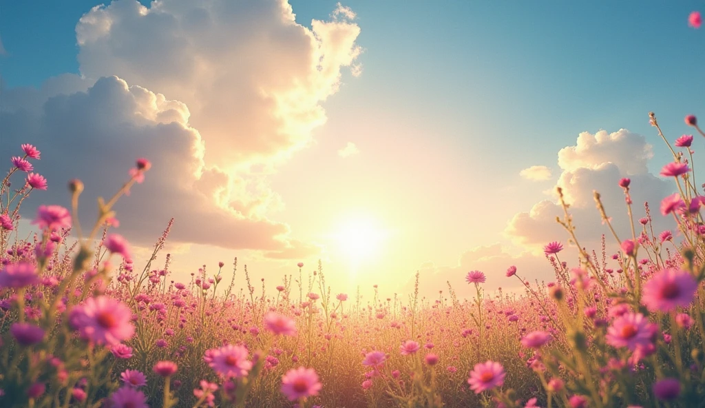 heaven, heaven, Light, shine, happiness, Bright smile, Glitter, Flowers, garden, Hello, cloud