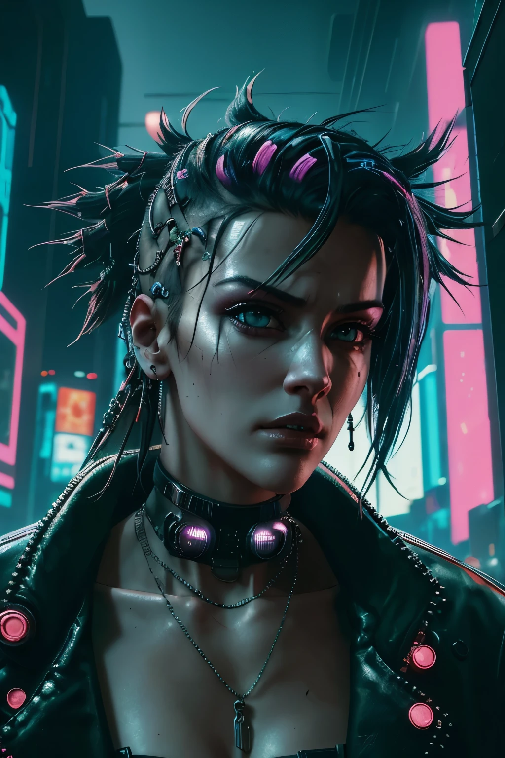 create an image demonstrating the style of ((Cyberpunk)) style, hyper realism, 8k high definition, vibrant colors, sharp focus, insanely detailed