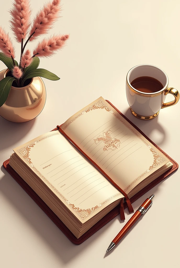 An illustration of a journal planner
