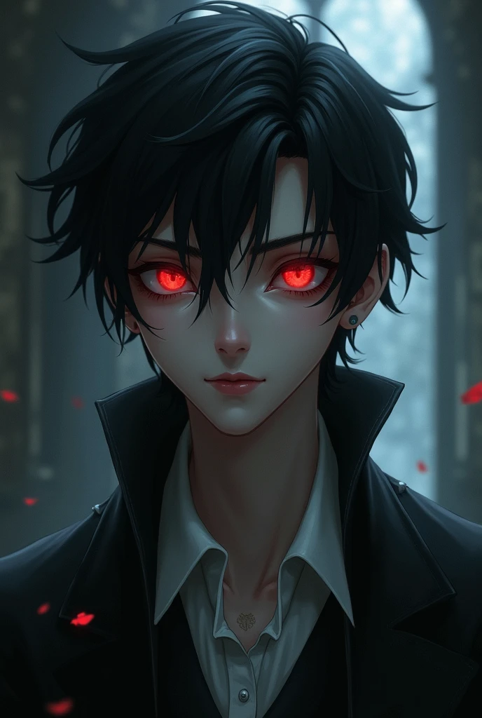 ************ vampire boy black hair red eyes