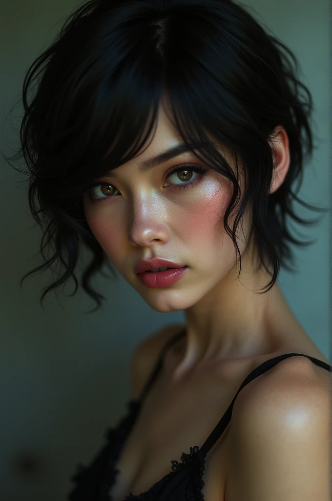 Sexy girl with short hair 