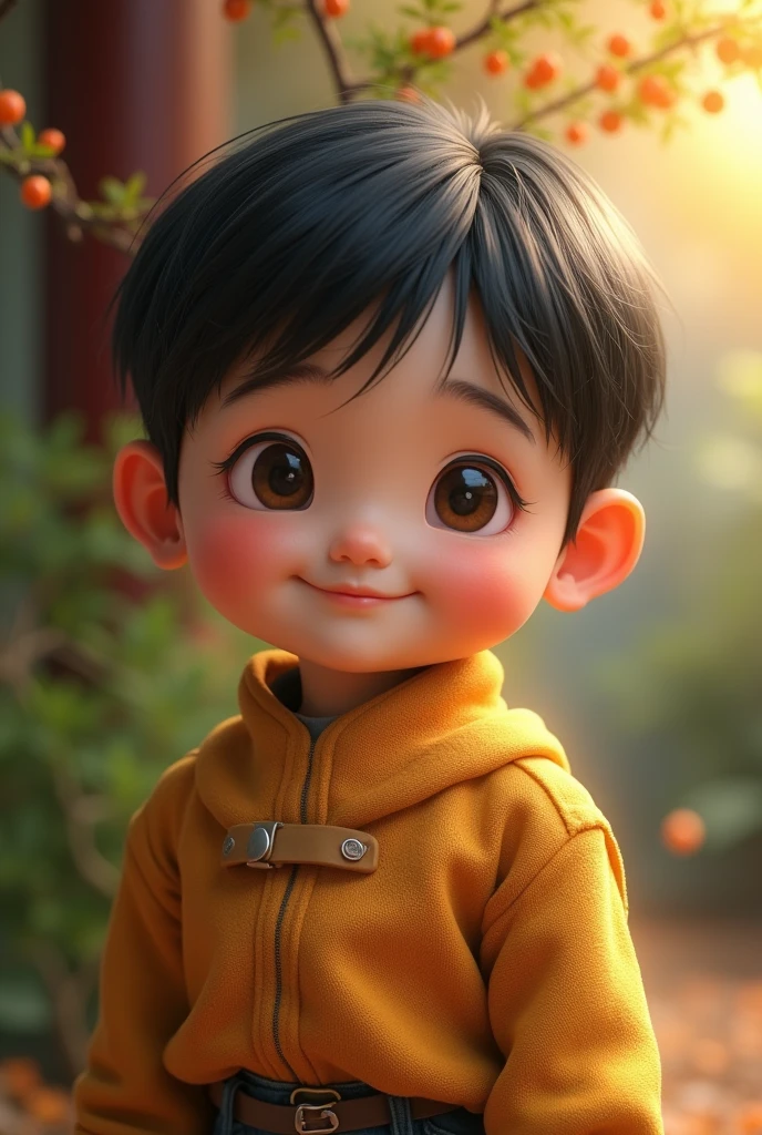 A person of Chinese origin with dwarf Down syndrome