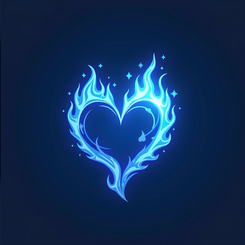 Cross-search responsive(RSP)Logo　Blue Flame　Fire in the Heart　xross search responsive 