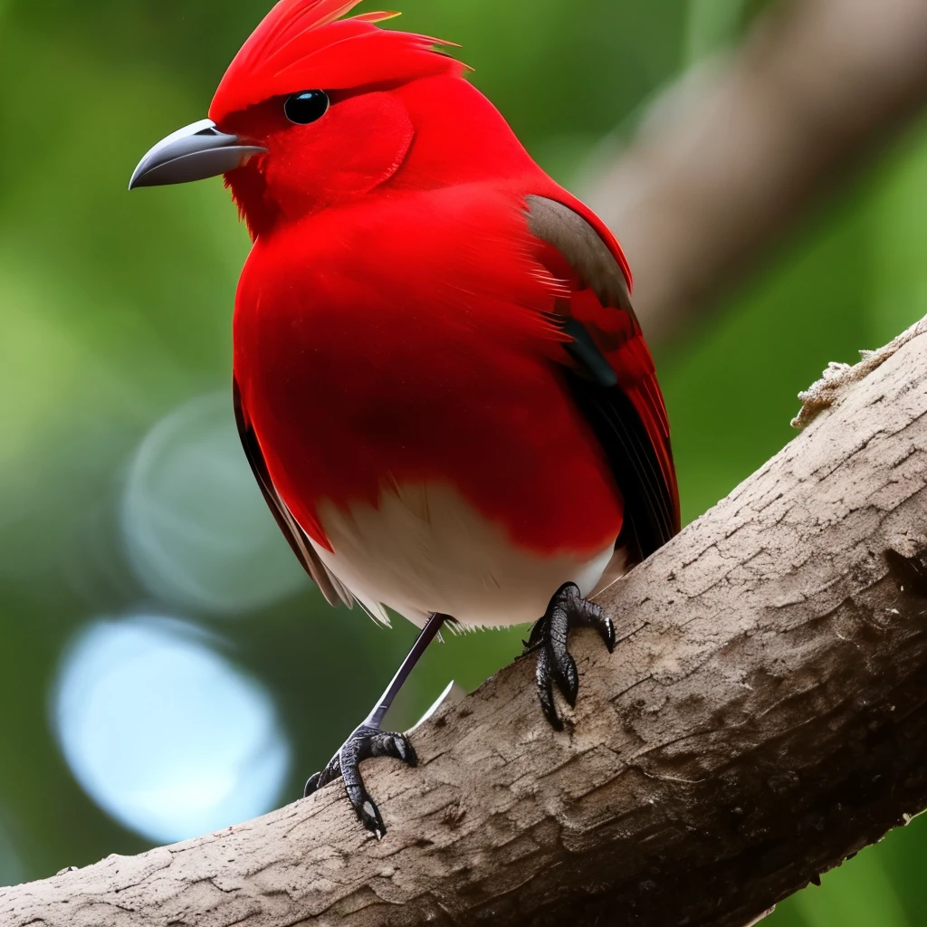 a close up of a bird on a tree with a red head, a photo by Roy Newell, flickr, hurufiyya, mmmmm, large red eyes!!!, closeup!!!!!, beautiful!!!!!!!!!, closeup!!!!!!, perched in a tree, looking from side!, really good looking face!!, great red feather, beautiful and graceful, he has a red hat