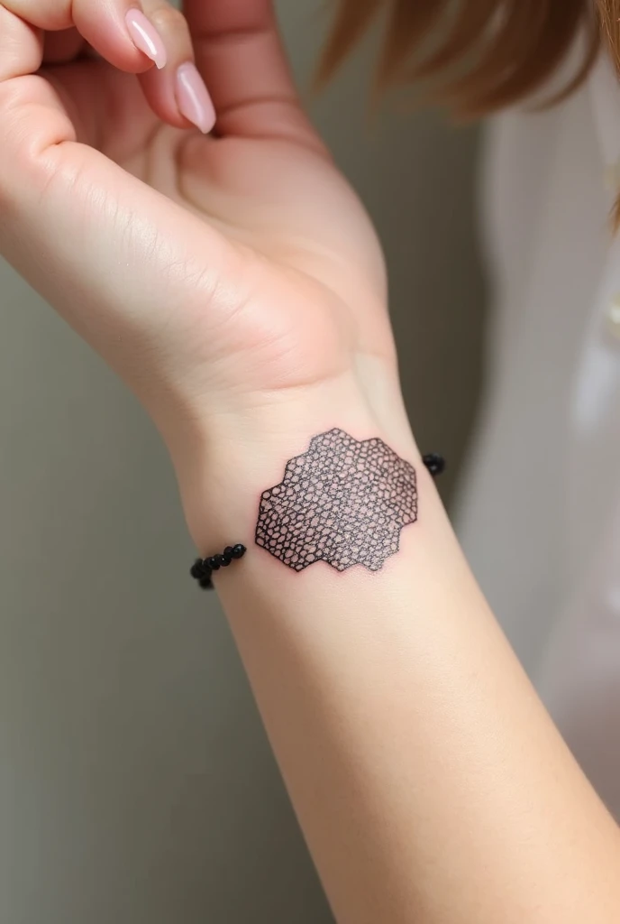 Honeycomb bracelet tattoo