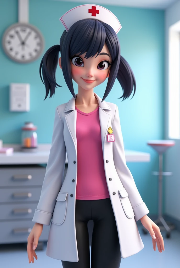 Crea a Marinette (de miraculous ladybug) siendo enfermera, 3D