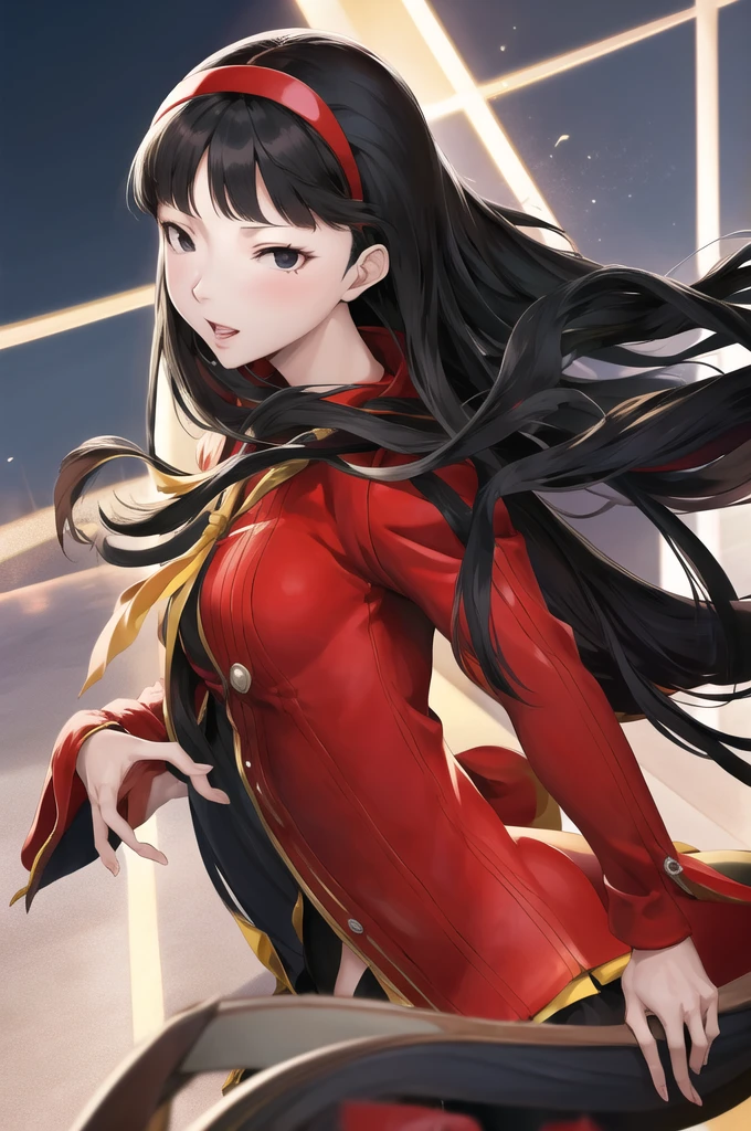 masterpiece, Highest quality, High resolution, yukiko, Long Hair, black eye,Red Hairband, Reduce the light,With an anime-like touch,Turn off eye highlights,Anatomically correct,Make me sweat,Bunny girl ,Bukkake,R18