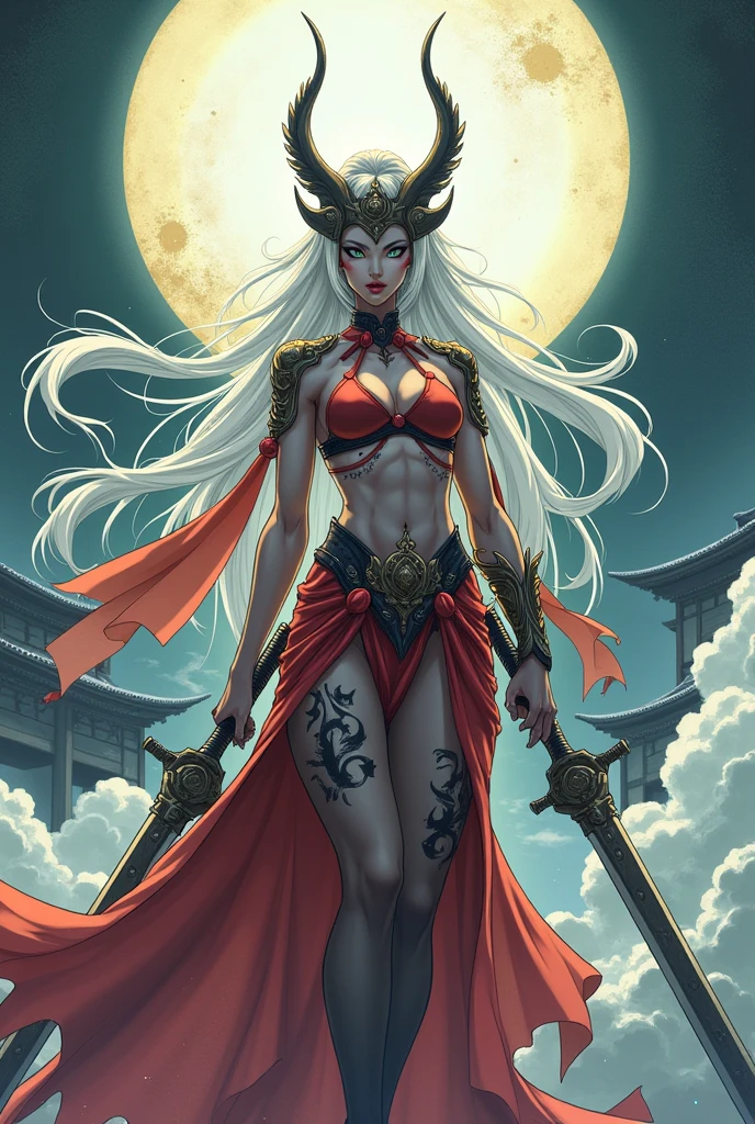 Merciless Mary God々Although、With a touch reminiscent of Japanese anime with weapons