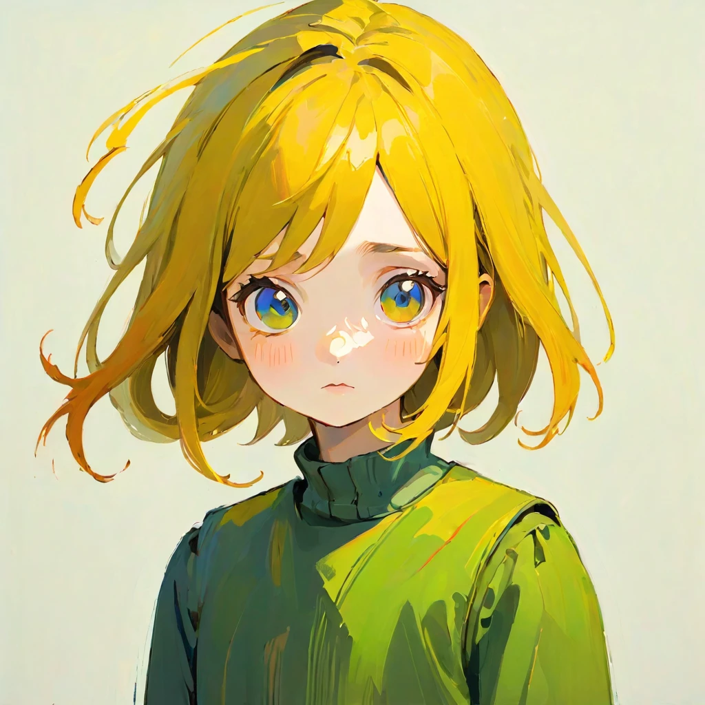 The girl who lost the fight, Amy Earls, abstract expressionism, Looks boring, gesture, Whimsical、Deformation、