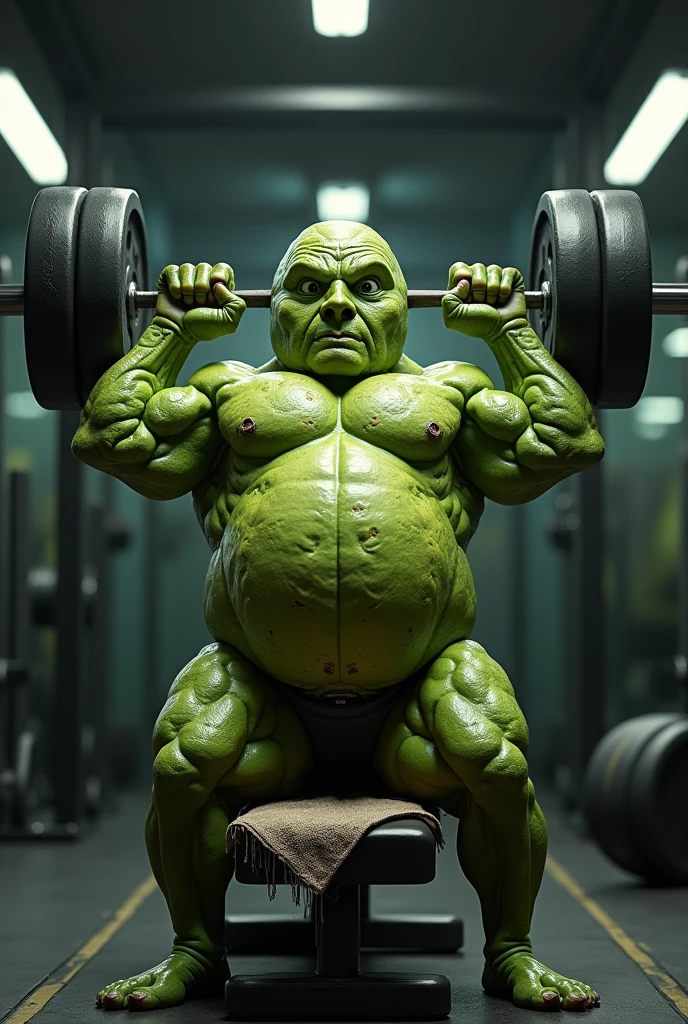Bitter melon doing muscle training