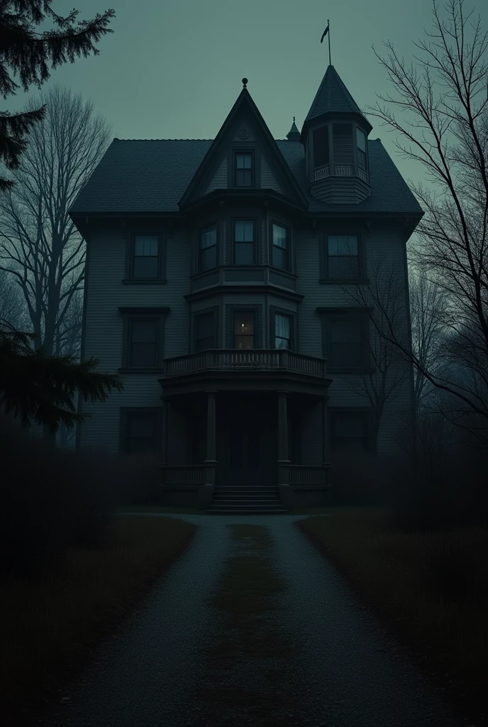 Horror black and dark Apartment house