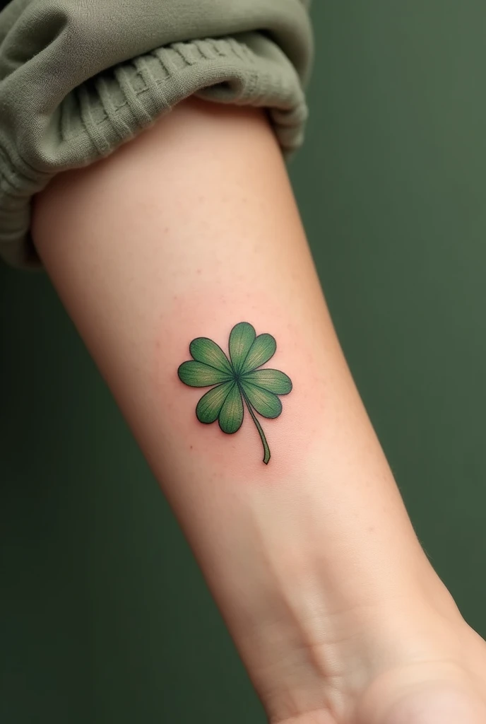 A cute 4-leaf clover tattoo

