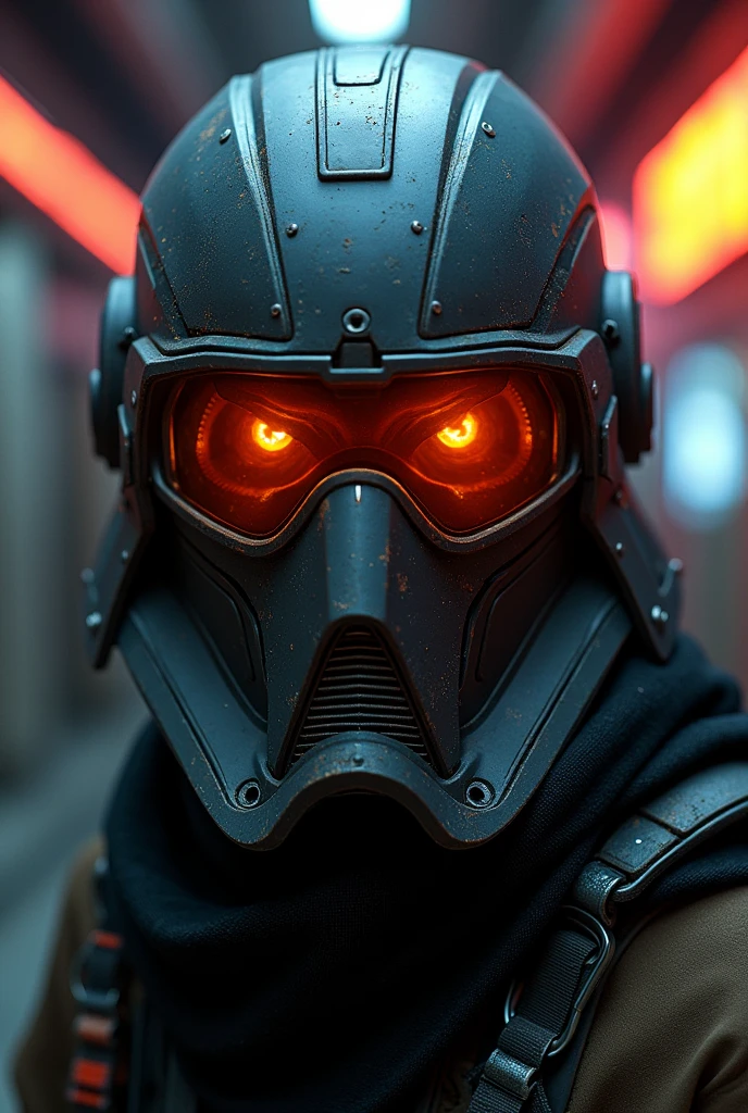 ski mask with welding goggles over the eyes Star Wars themed