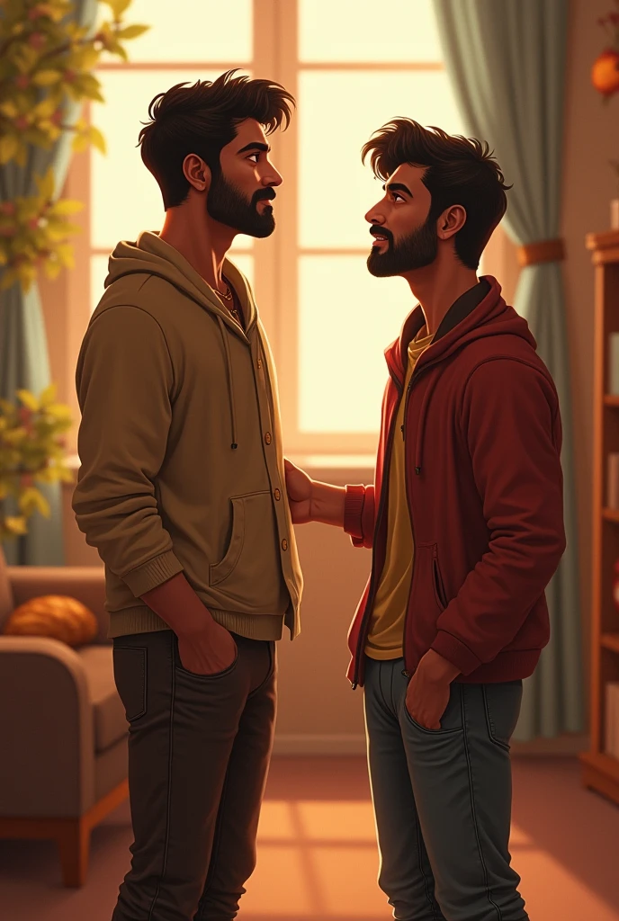 Raghu: "Sheru bhai, how are you? You seem to be somewhat tired today."