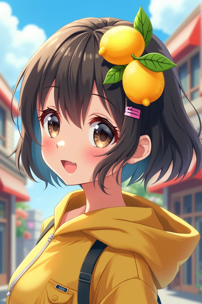 Anime style lemon hair clip