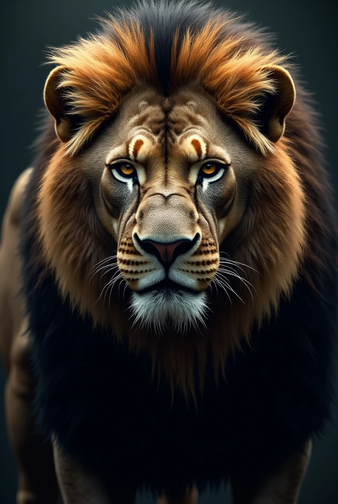Lion scar on face with scary looks