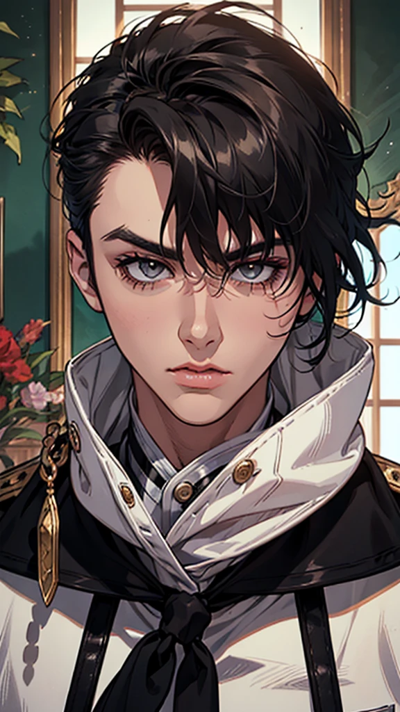 Occupation: Exemplary student, leader of a secret student gang Age: 19 years
Appearance: Arrogant and imposing, with black hair and cold eyes. Dress in the academy uniform, but with an air of rebellion.
Personalidade: competitive, impulsive and power-hungry. Sees players as rivals and will do everything to overcome them.