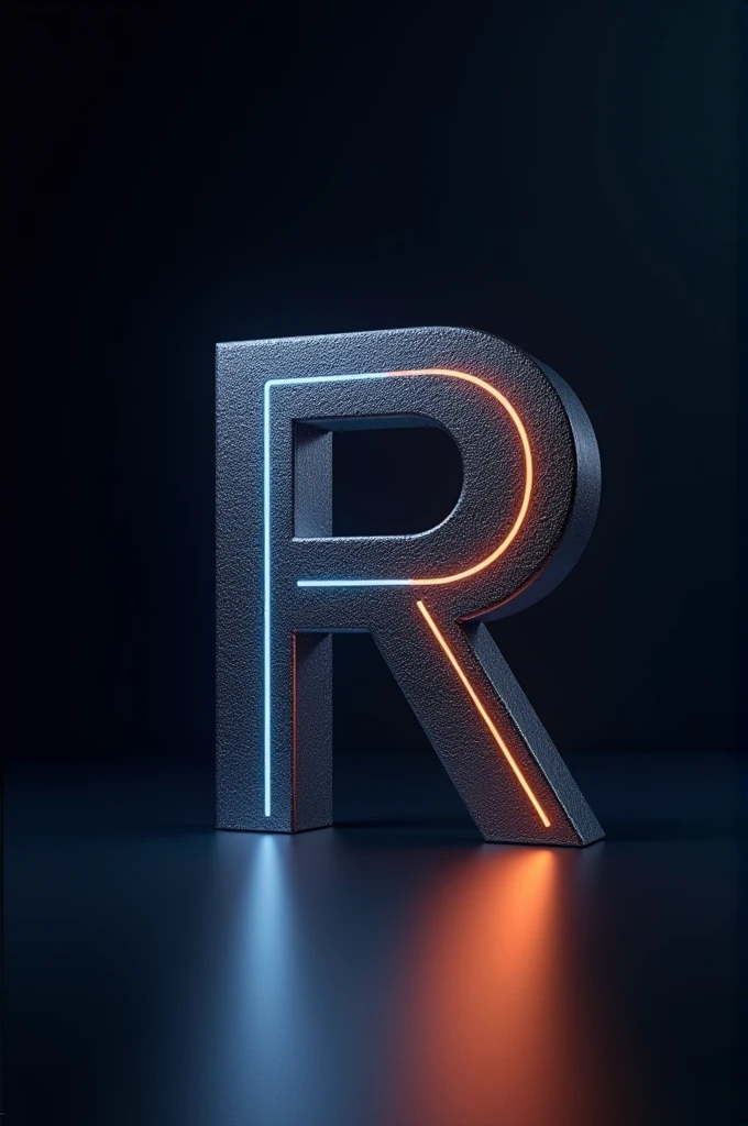 @Ariyan Emon:The background should be a dark gradient to keep the focus on the letter and the person. Ensure that the lighting gives a soft glow to the edges of the 3D letter and casts subtle shadows to add depth