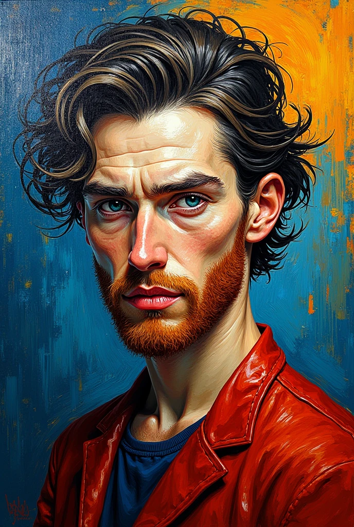 Van Gogh, Neo-impressionist style, portrait, Thick paint