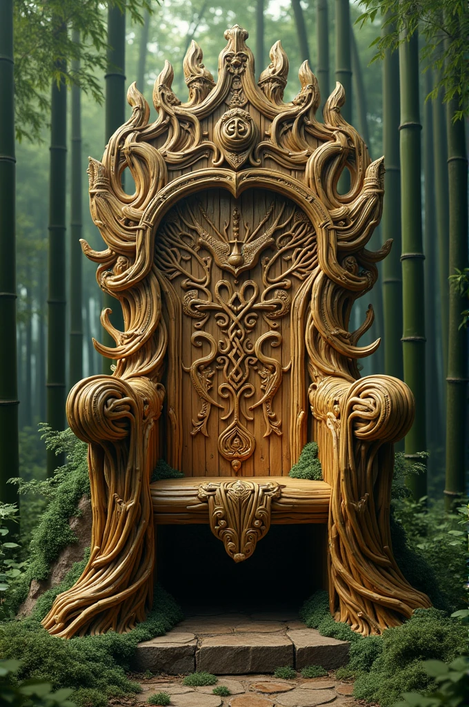 Bamboo Vikings throne 
