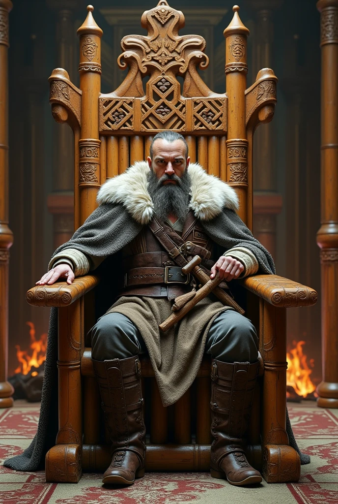 Bamboo Vikings throne