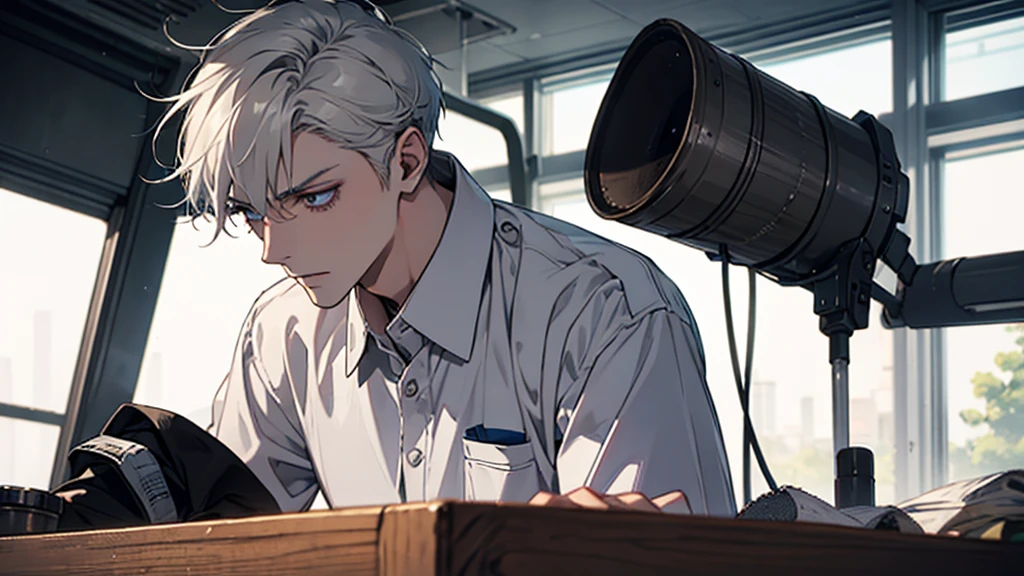 Former Adventurer、Middle-aged men、Gray Hair、Reconstruction of the town、Give instructions