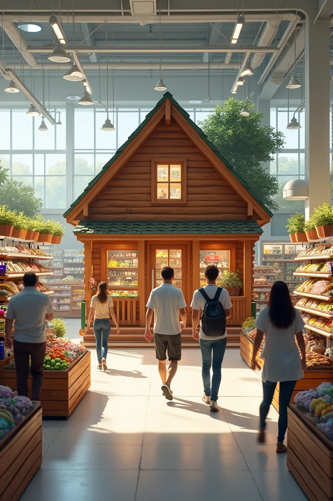 Super market with cabin