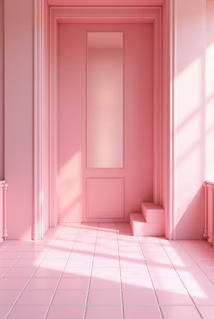 pink designed tiles and designed walls empty room background with no light with 1080 x 1350