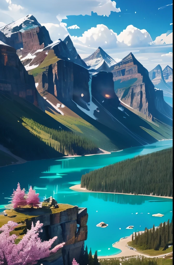 arafed view of a lake with rocks and mountains in the background, a mosaic by national geographic, flickr, land art, breathtaking colors, crystal clear water, wow!!!!!!, beautiful lake, glacier national park, really beautiful nature, extraordinary colorful landscape, cant believe it is real, in the middle of a lake, incredible colors, stunning nature in background