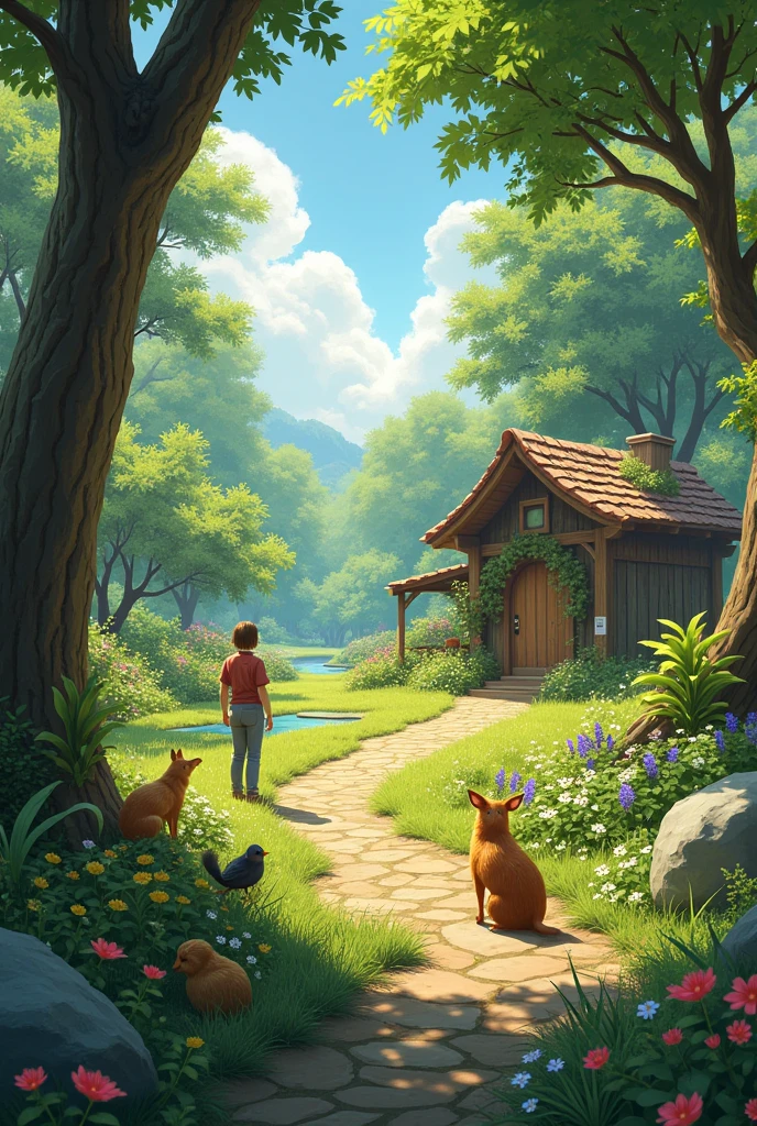 The Healing Garden: Sam creates a special garden for injured animals. Describe how this garden becomes a place of healing and joy for both animals and people.