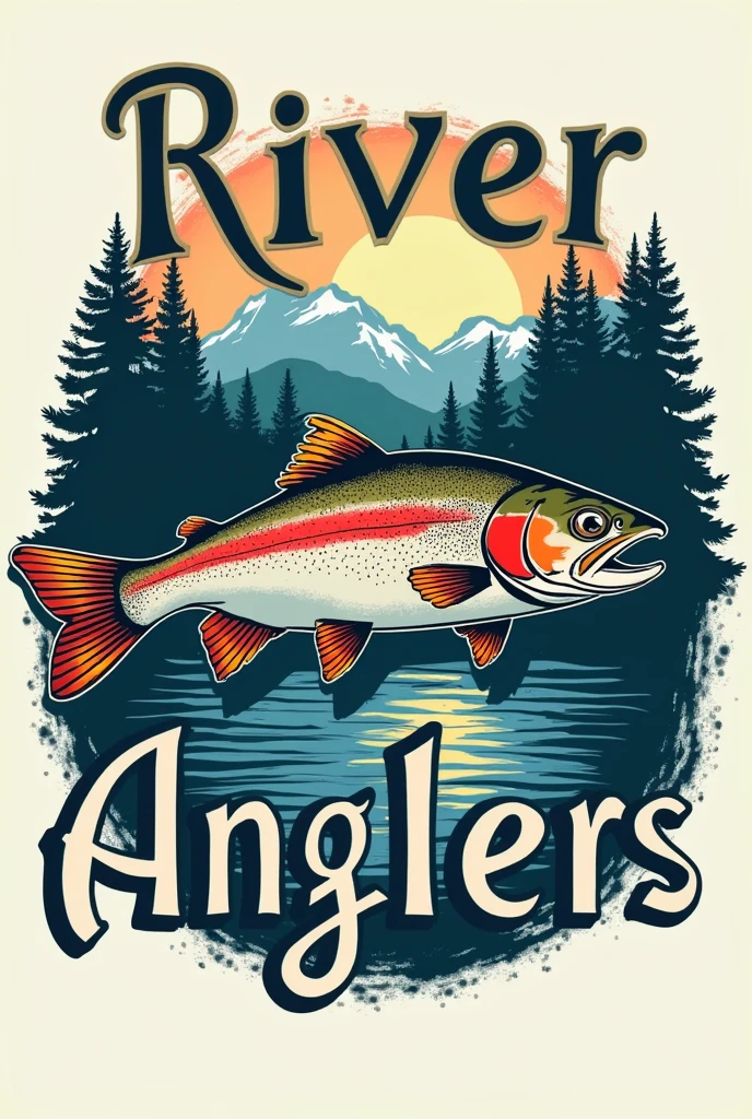You can make a logo with the name River Anglers and a rainbow trout