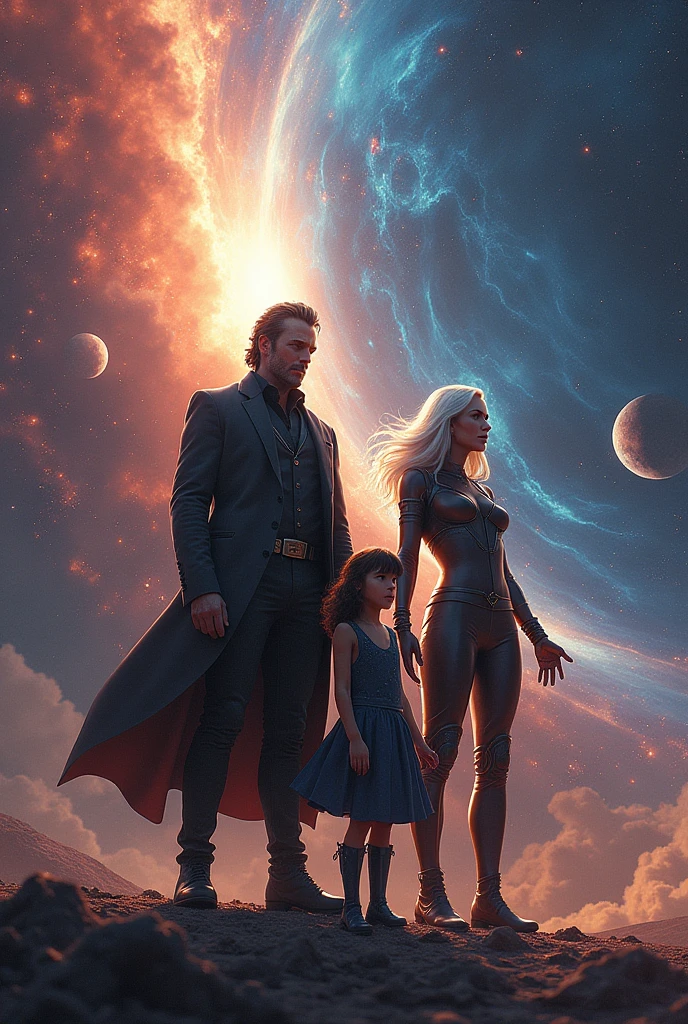 Father Gambit (X-men)
Rogue Mother (X-men)
And his daughter In space with the big bang